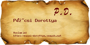 Pécsi Dorottya névjegykártya