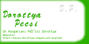 dorottya pecsi business card